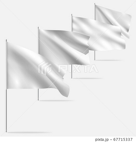 White clean horizontal waving template flag. 67715337