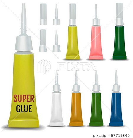 Super glue. 3D realistic metallic container glue . Vector Super glue. 3D realistic metallic container glue . Vector 67715349