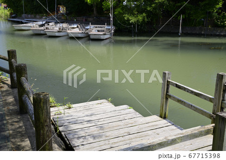 柳川市 掘割のある風景 柳川市 掘割のある風景 67715398
