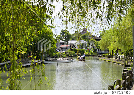 柳川市 掘割のある風景 柳川市 掘割のある風景 67715409