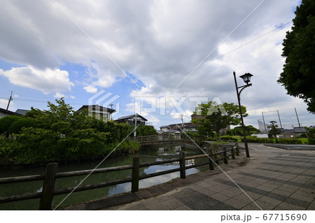 柳川市　掘割のある風景 67715690