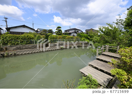 柳川市 掘割のある風景 柳川市 掘割のある風景 67715699