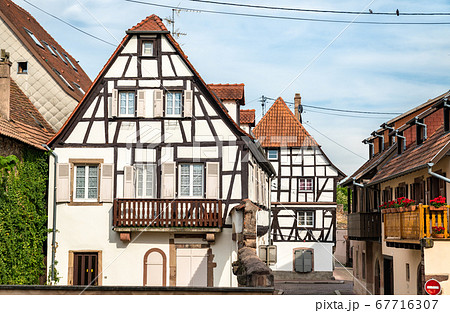 Traditional half-timbered houses in Obernai - Alsace, France Traditional half-timbered houses in Obernai - Alsace, France 67716307