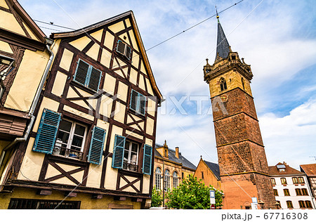 Clock Tower in Obernai - Alsace, France Clock Tower in Obernai - Alsace, France 67716308