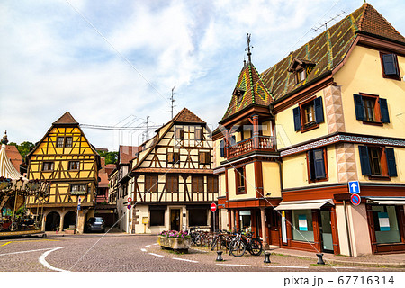 Traditional half-timbered houses in Obernai - Alsace, France Traditional half-timbered houses in Obernai - Alsace, France 67716314