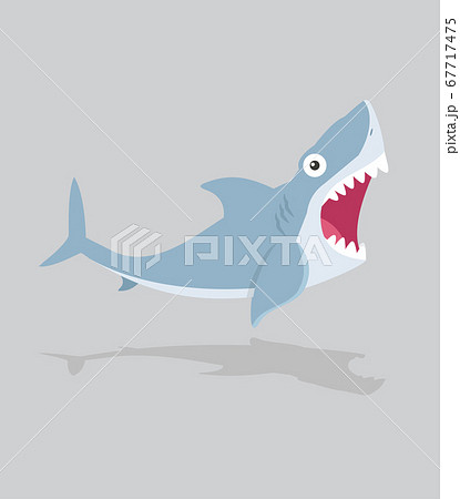 shark with mouth open side view