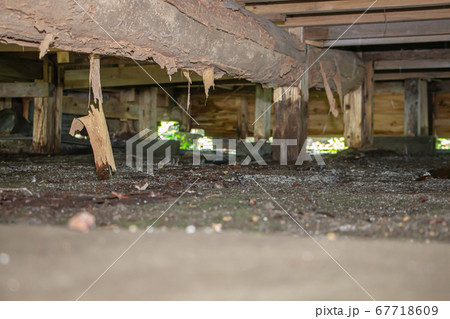 シロアリ被害を受けいてる古民家の床下 67718609