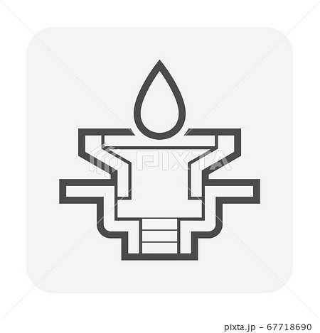Floor and roof drainage equipment vector icon Floor and roof drainage equipment vector icon 67718690