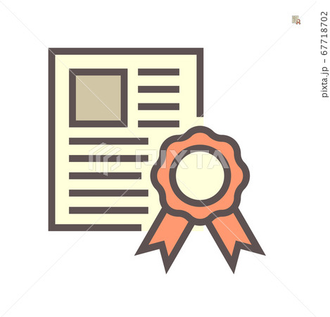 Certificate document vector icon design on white 67718702