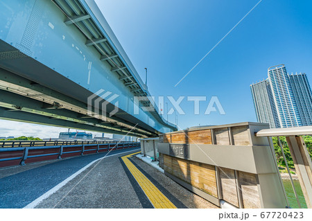 東京の都市風景 豊洲六丁目公園周辺の風景 67720423