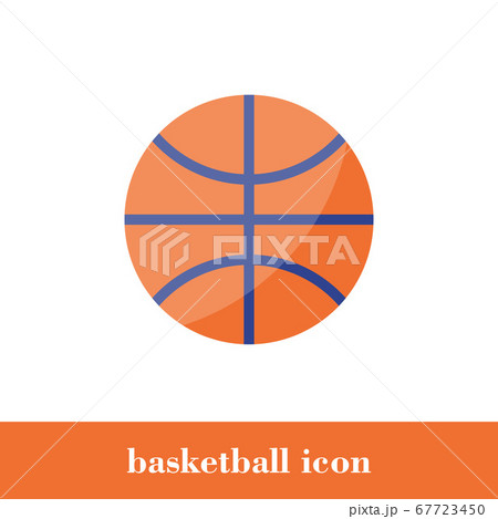 Isolated vector orange basketball icon 67723450