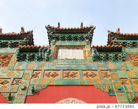 Gate inside The Putuo Zongcheng Buddhist Temple, one of the Eight Outer Temples of Chengde, China Gate inside The Putuo Zongcheng Buddhist Temple, one of the Eight Outer Temples of Chengde, China 67723665