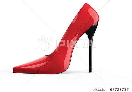Red High Heel Women Shoeのイラスト素材