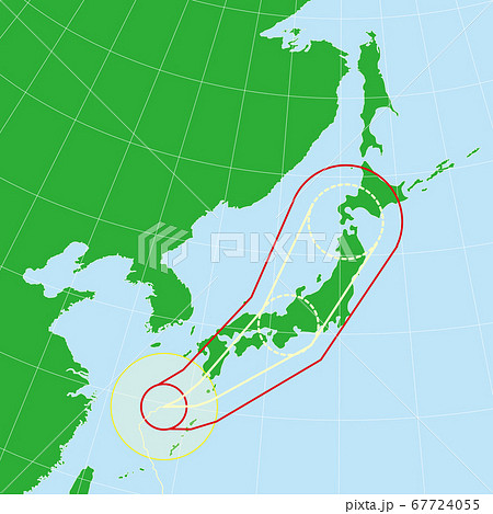 台風のイラスト素材