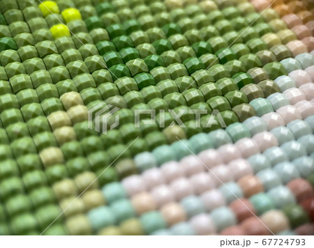 Close-up, colorful square diamond embroidery 67724793