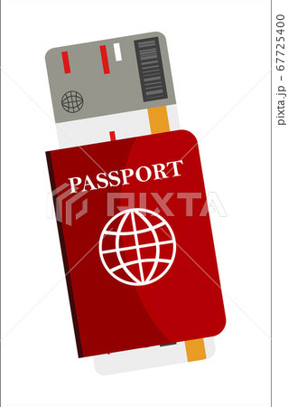 Abroad travel documents vector illustration. Airplane ticket, passport, boarding pass isolated clipart. Foreign country voyage, holiday vacation. Business corporate trip. Airlines passport control. 67725400