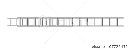 Steel fire sliding stepladder isolated on white 67725455