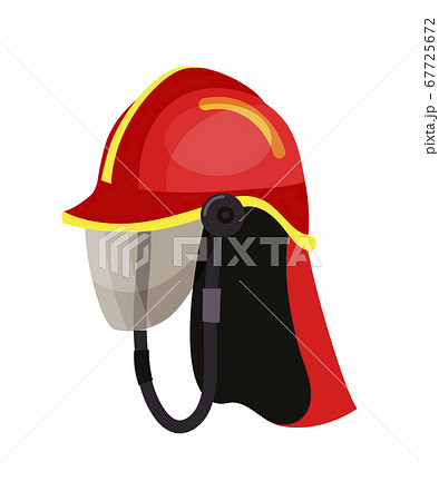 Firefighter protective helmet isolated on white 67725672