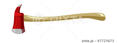 Firefighter axe fireman hatchet isolated on white 67725673