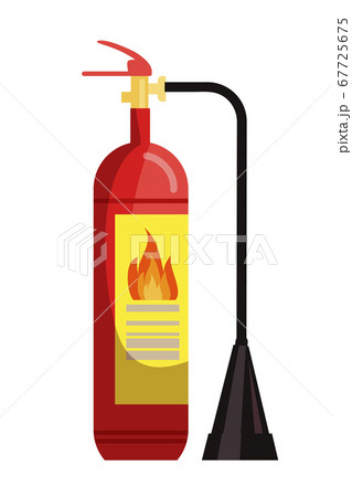 Red fire extinguisher firefighter tool on white 67725675