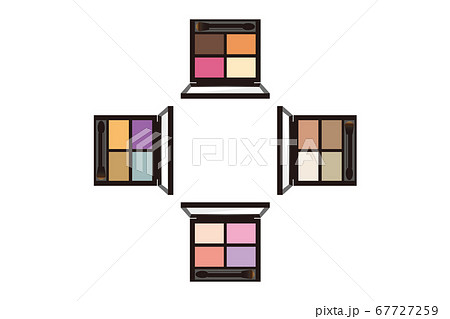 上から見たアイシャドーのイラストのイラスト素材