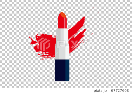 真っ赤な口紅のコスメイラスト 67727608