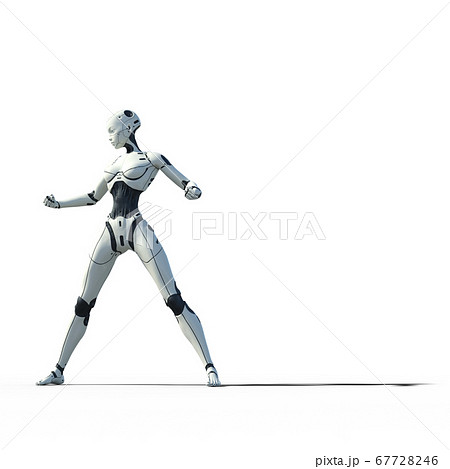 AIロボット　女性型アンドロイド　perming3DCG イラスト素材 67728246