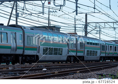 JR東日本高崎線/宇都宮線/東海道線E231系（グリーン車）の写真素材