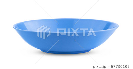 empty blue bowl on white background 67730105