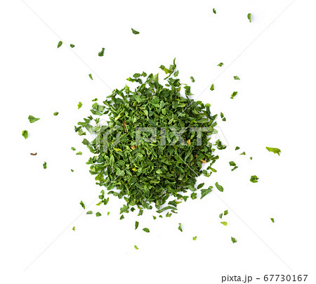 dried parsley isolated on white background dried parsley isolated on white background 67730167