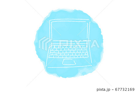 アナログ手書き風のゆるいタッチのアイコン ノートパソコンのイラスト素材 アナログ手書き風のゆるいタッチのアイコン ノートパソコンのイラスト素材