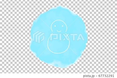 Analog handwriting style loose touch icon: Snowman 67732291