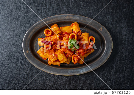 イタリアン トマトと塩漬け肉のパスタ Spaghetti All'Amatriciana イタリアン トマトと塩漬け肉のパスタ Spaghetti All'Amatriciana 67733129