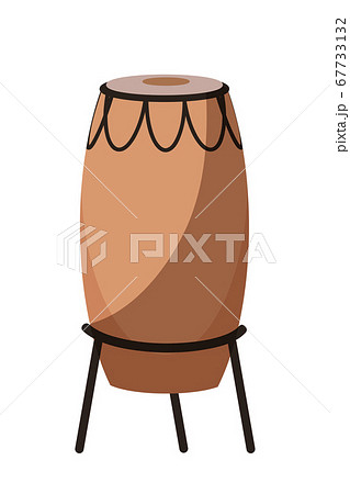 Tribal african drum musical instrument on white 67733132