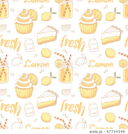 seamless pattern desserts made from lemon seamless pattern desserts made from lemon 67734349