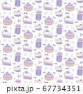 seamless pattern desserts made from blueberry 67734351