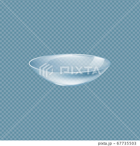 Side template of soft eye contact lens...のイラスト素材 [67735503] - PIXTA