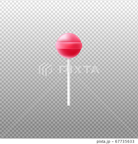 Pink lollipop or caramel candy bal, realistic vector illustration isolated. 67735633