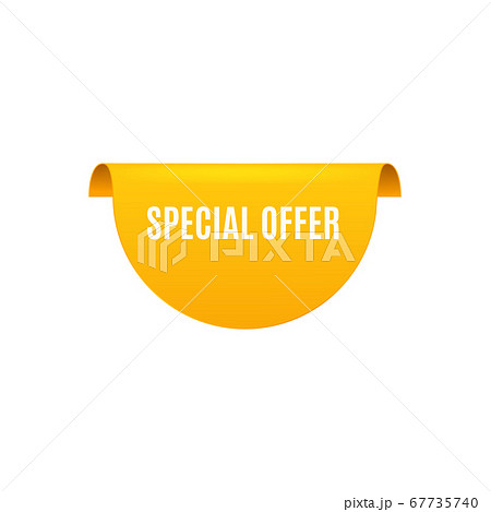 Special offer rounded corner element realistic vector illustration isolated. Special offer rounded corner element realistic vector illustration isolated. 67735740