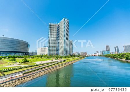東京の都市風景 豊洲六丁目公園周辺の風景 67736436