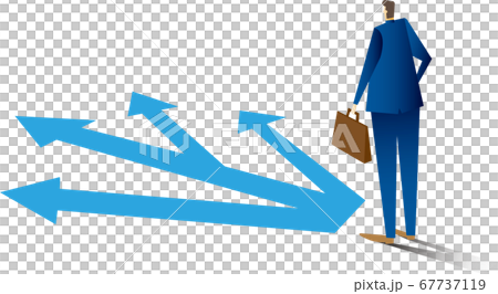 方向を決めるビジネスマンのイラスト素材 [67737119] - PIXTA