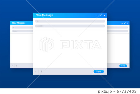 Email template. Blank e-mail browser window. Mail message web page vector frame. Vector illustration. Email template. Blank e-mail browser window. Mail message web page vector frame. Vector illustration. 67737405