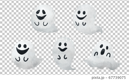 ハロウィン おばけ ゴースト きもだめし 水彩 風合い イラスト ハロウィン おばけ ゴースト きもだめし 水彩 風合い イラスト 67739075