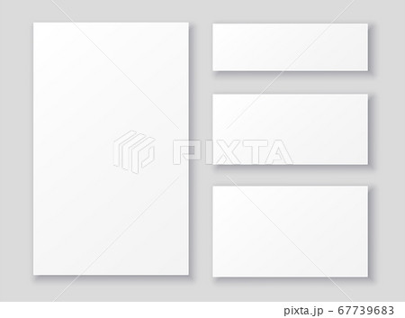 Blank white paper flyers and posters templates in different sizes. 67739683