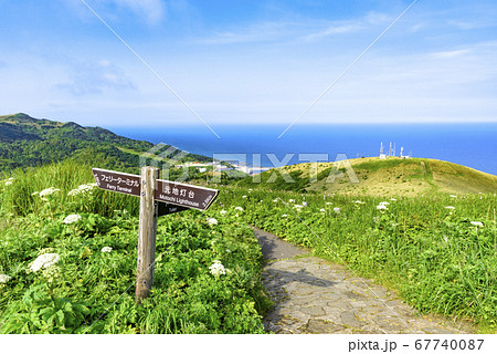 北海道　礼文島・桃岩展望台コースからの眺望 67740087