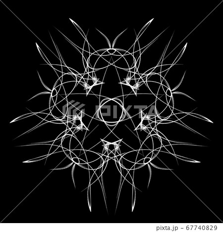 美しい五角形　20200724_105-008m モノクロ 67740829