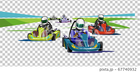 ゴーカート レーシングカートのイラスト素材