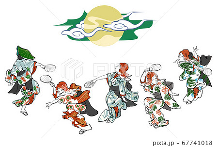 浮世絵-盆踊り 67741018