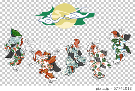 浮世絵-盆踊り 67741018