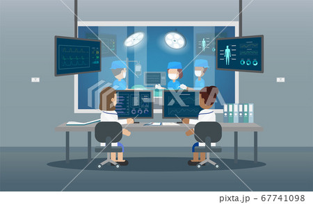 Surgeon team in surgery room 67741098